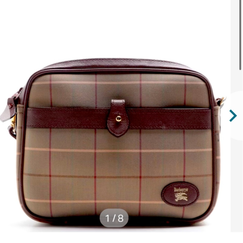 COPY - Burberrys Plaid Shoulder Bag with Leather Trim